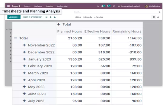 Timesheet Reporting and Planning Analysis